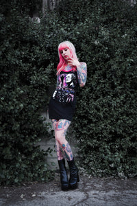 The Crow Pink Lace Strap Dress