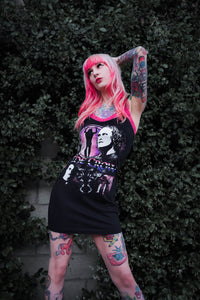 The Crow Pink Lace Strap Dress