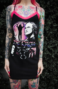 The Crow Pink Lace Strap Dress