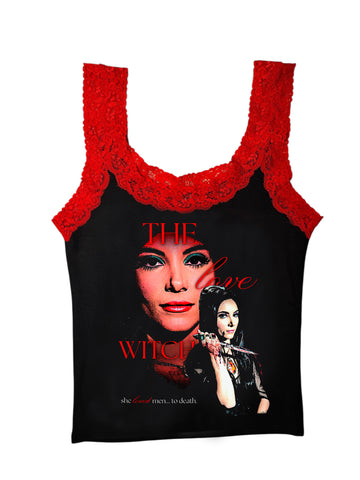 The Love Witch Lace Ribbed Tank