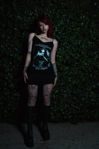 The Crow Black Lace Strap Dress