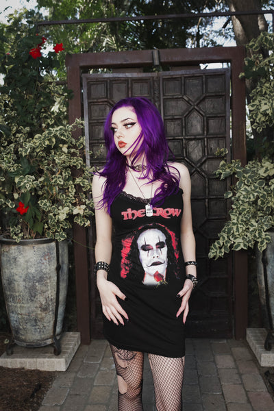 The Crow Lace Strap Dress (Rose)