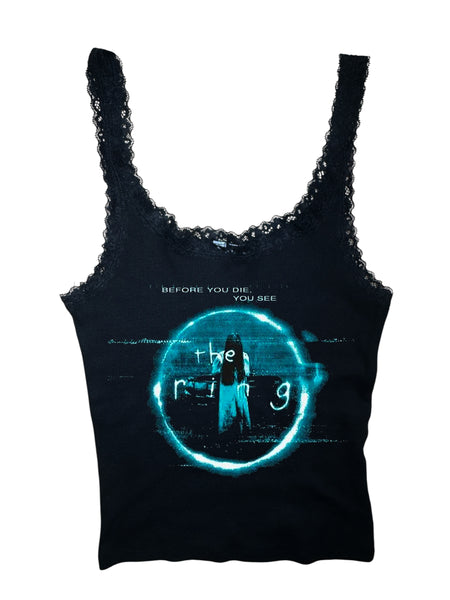 The Ring Ribbed Lace Tank