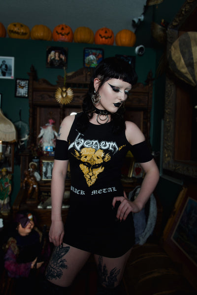 Venom Shoulder-Cut Dress