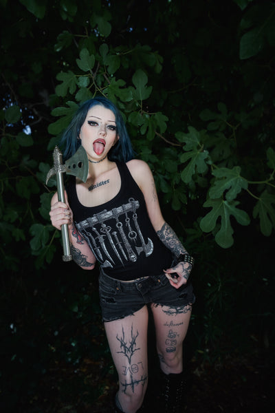 Medieval Weapons Ribbed Tank Top