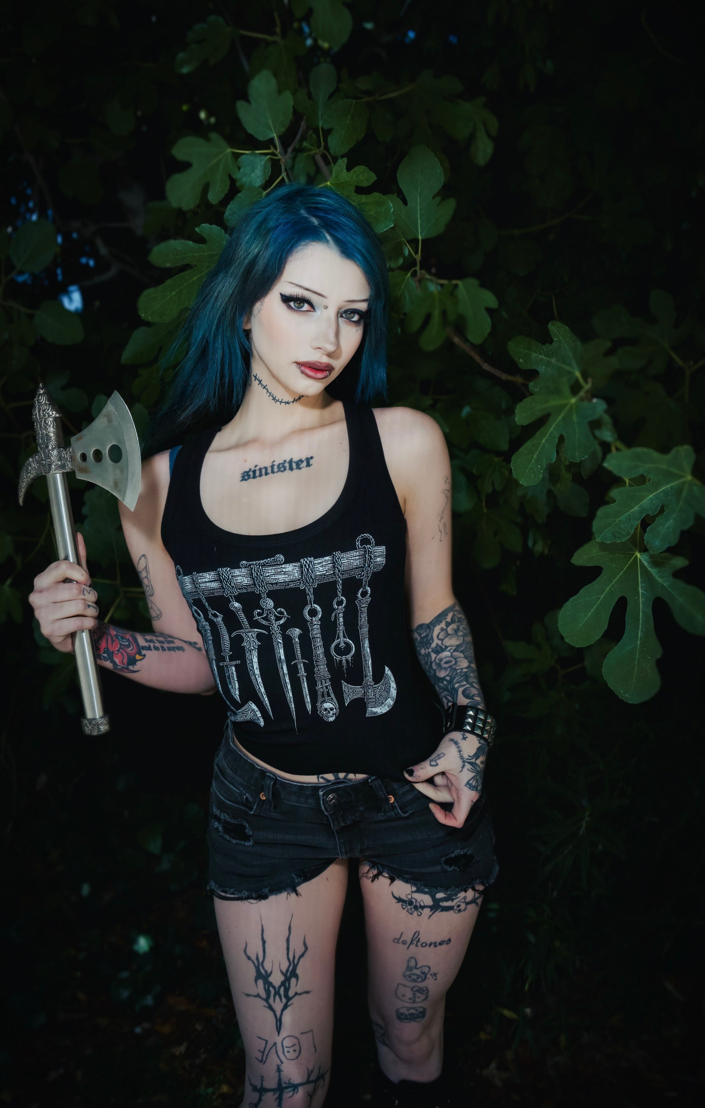 Medieval Weapons Ribbed Tank Top