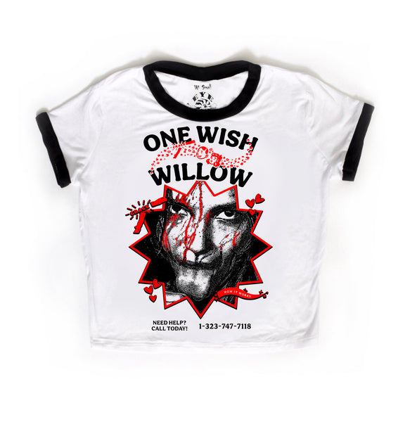 One Wish Willow Ringer Tee (White)