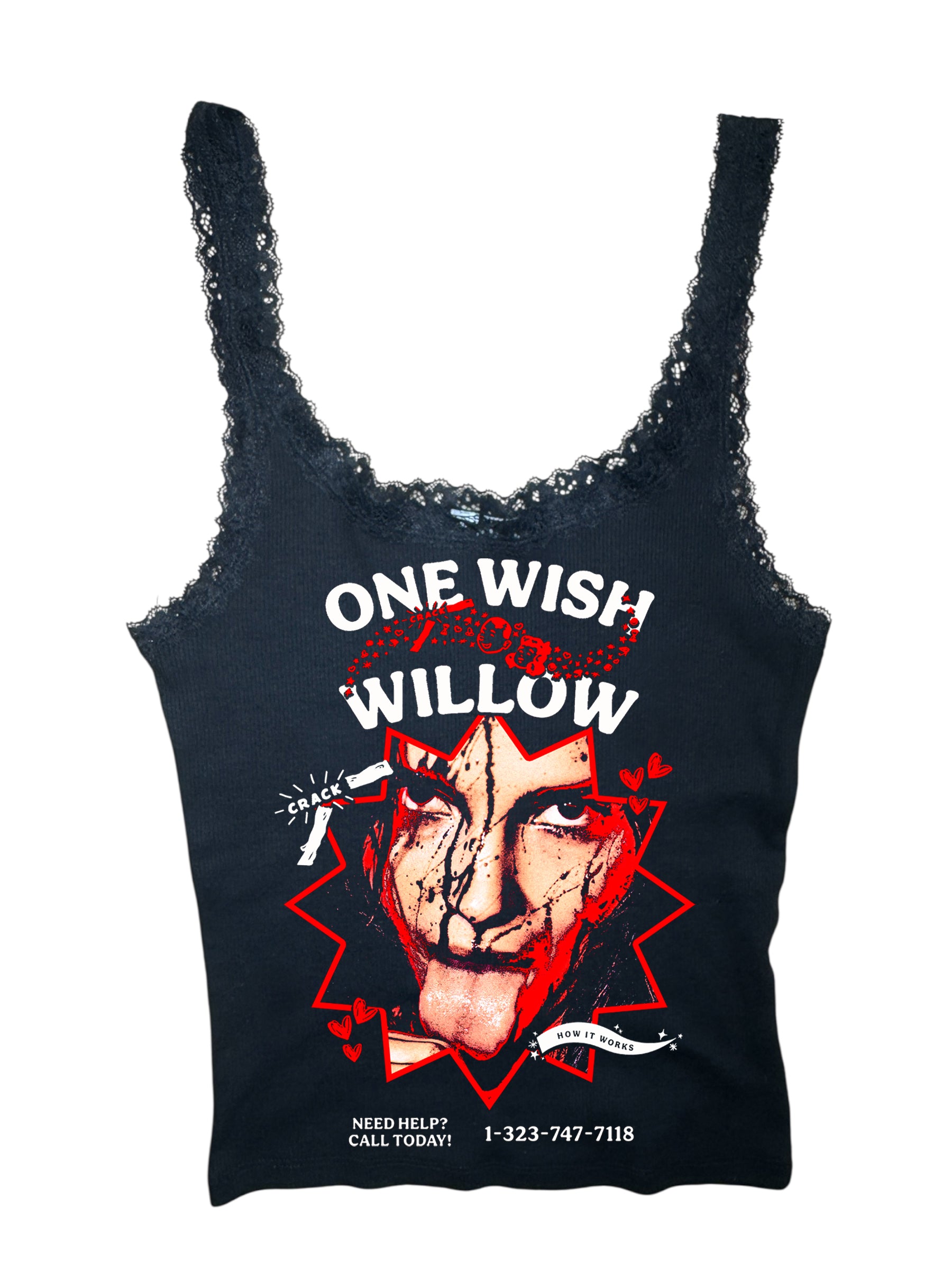 Freaky Nikki Ribbed Lace Tank