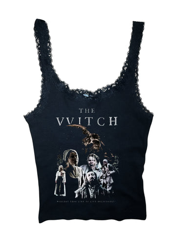 The Witch Ribbed Lace Tank