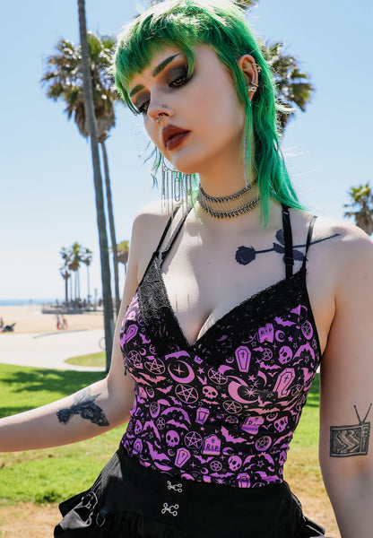 Witchy Lace Trim Cami