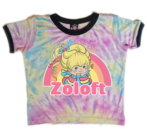 Zoloft Tie-Dye Ringer Tee