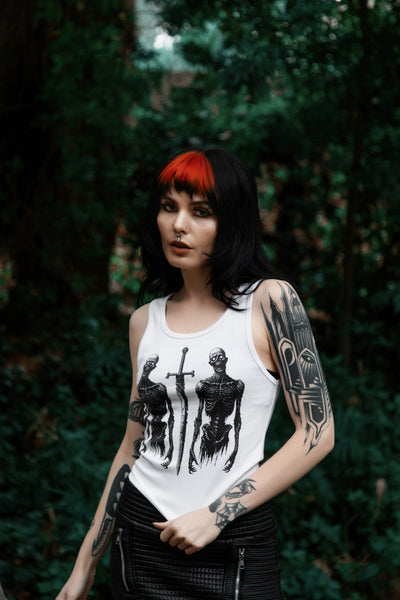 Battle Zombies Ribbed Tank Top