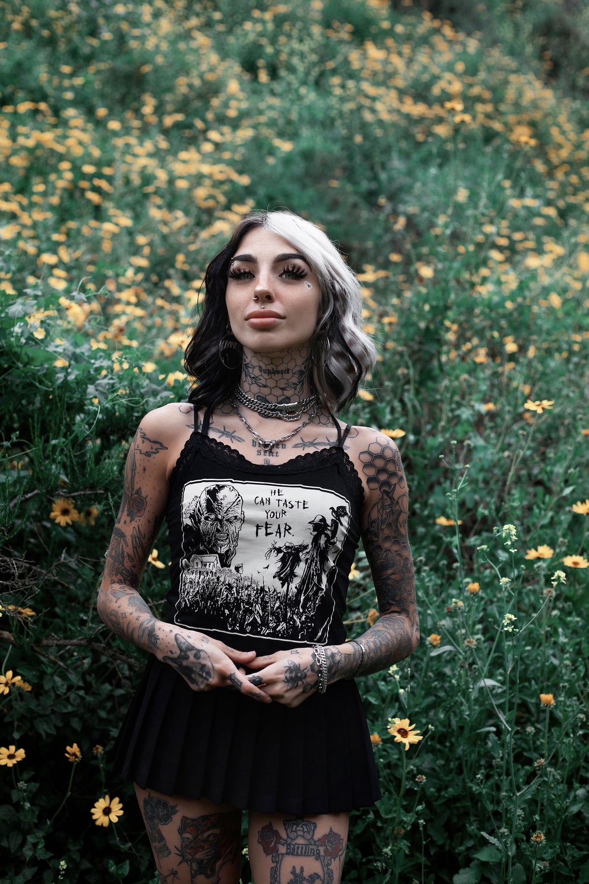 Jeepers Creepers - Cropped Lace Tank