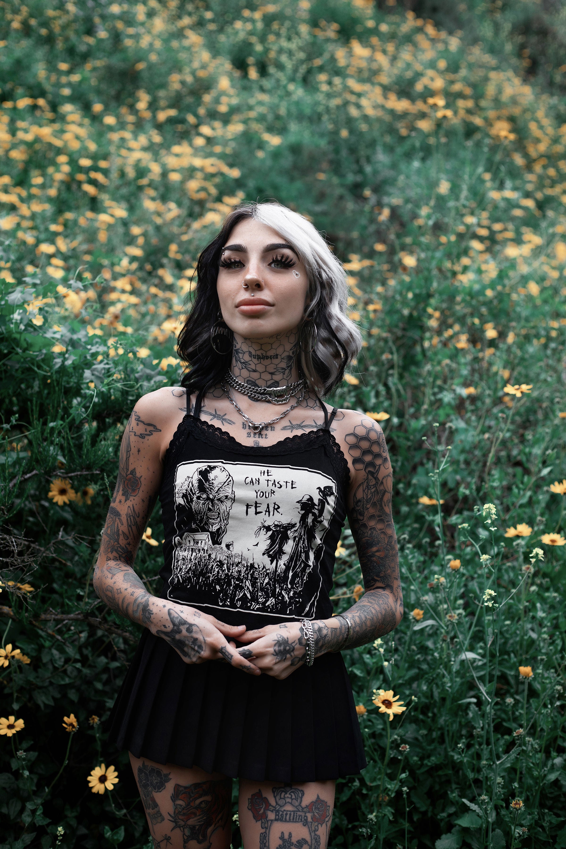 Jeepers Creepers - Cropped Lace Tank
