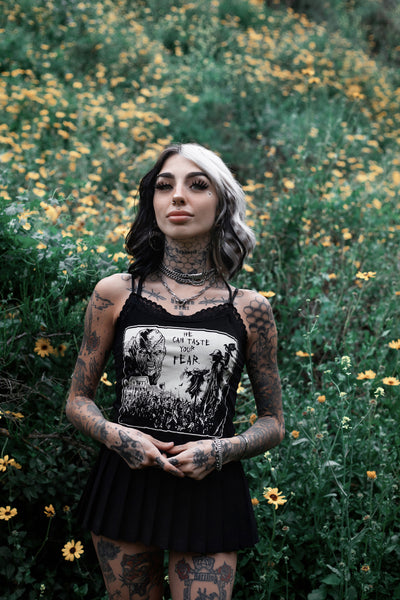 Jeepers Creepers - Cropped Lace Tank