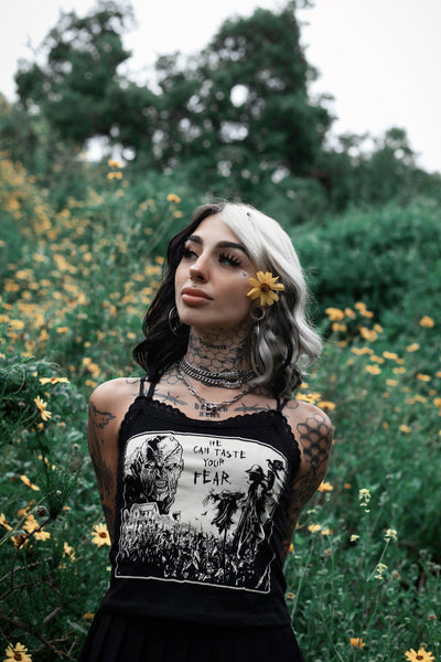 Jeepers Creepers - Cropped Lace Tank