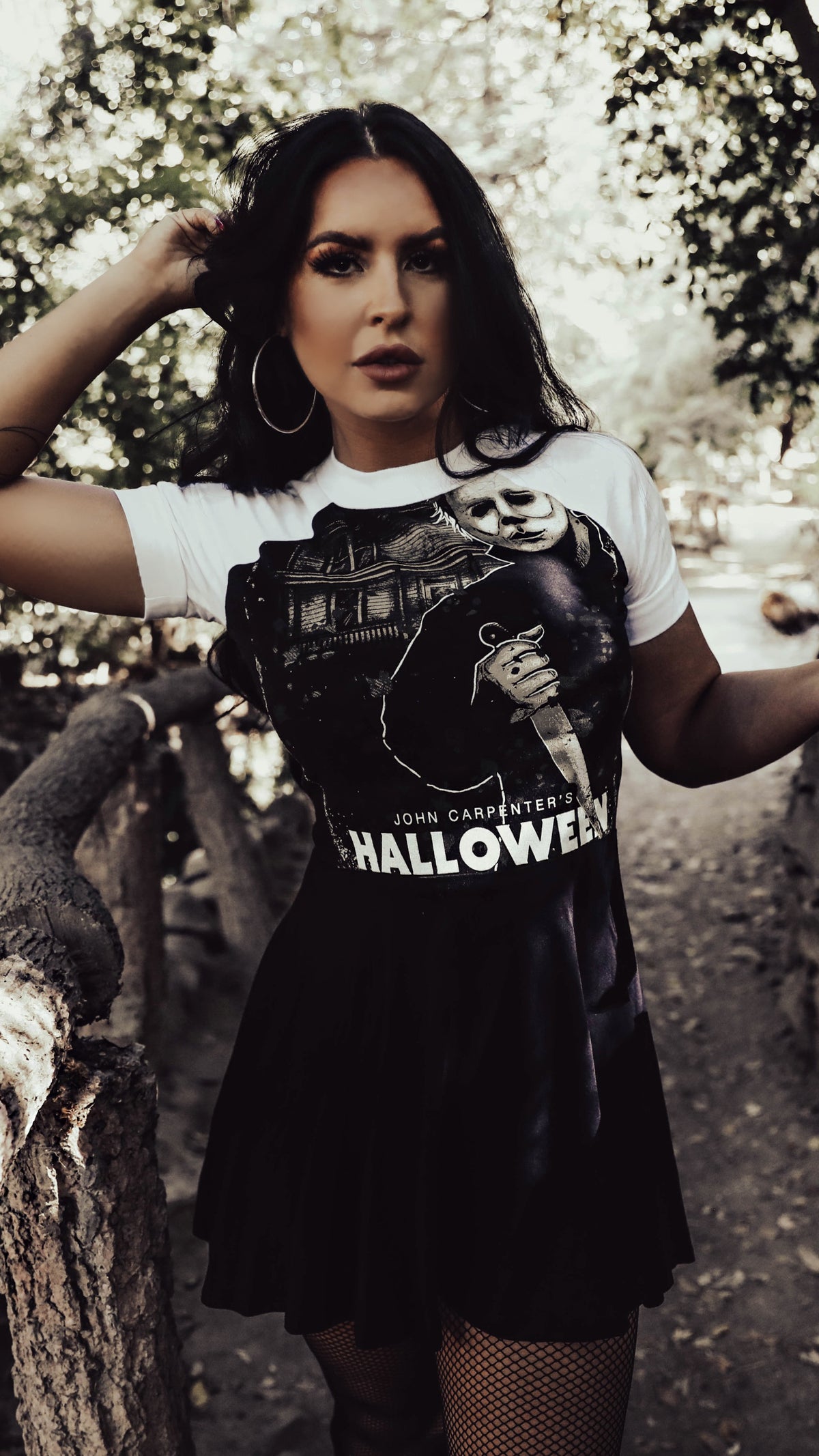 Michael Myers White Sleeves Baby Doll Dress