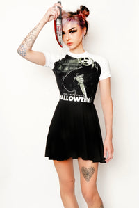 Michael Myers White Sleeves Baby Doll Dress