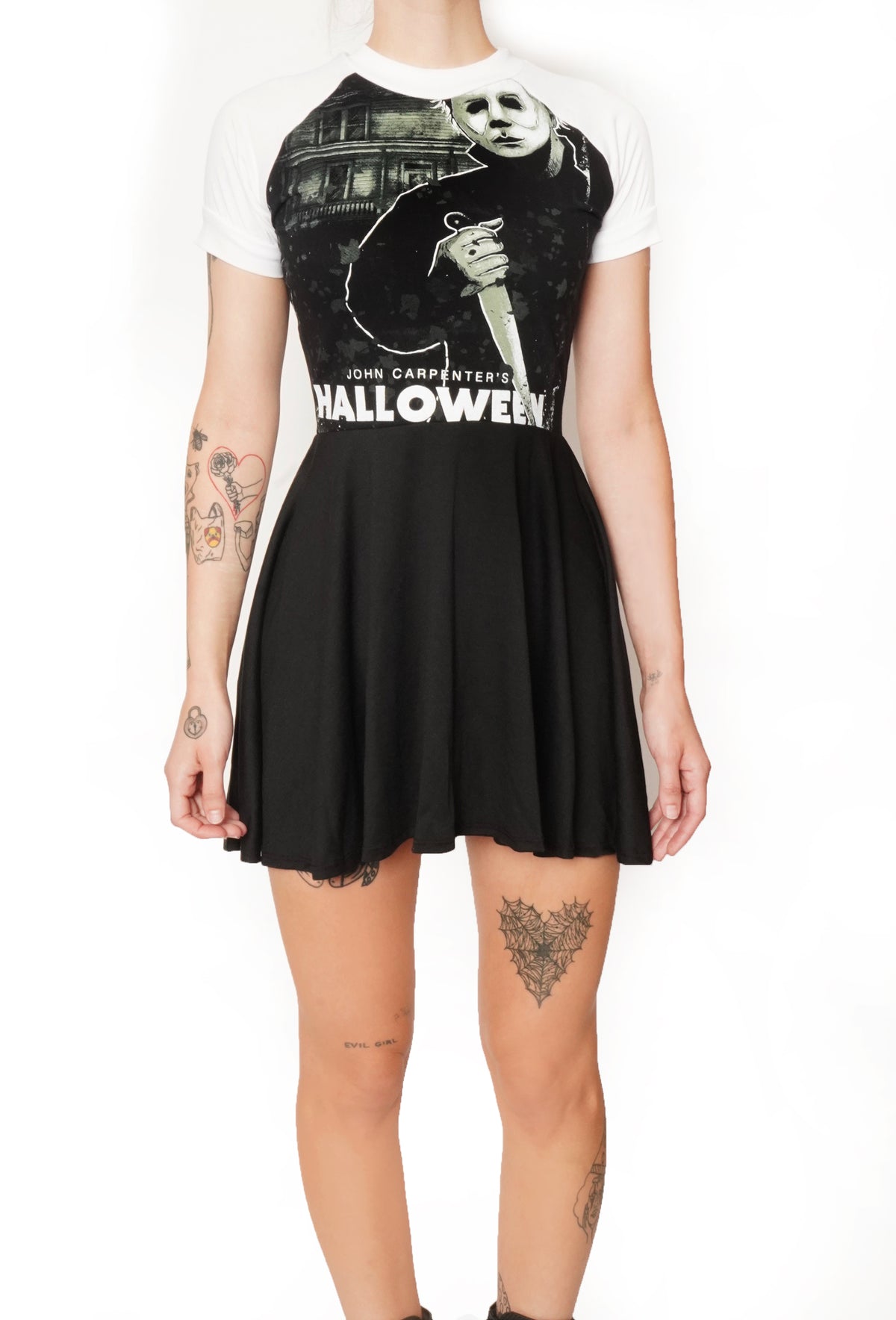 Michael Myers White Sleeves Baby Doll Dress