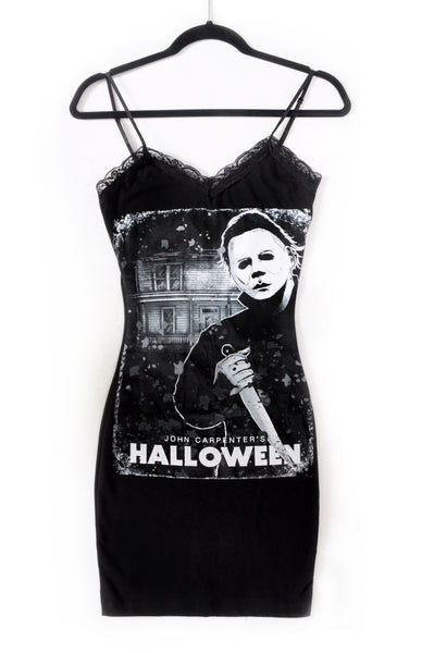 Halloween Michael Myers Lace Strap Dress
