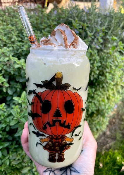 Pumpkin Babe Glass Tumbler Cup