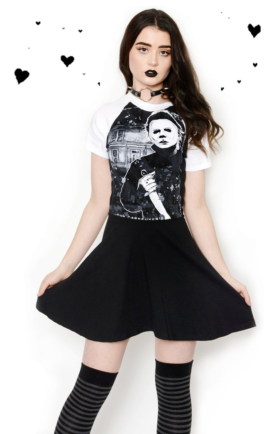 Michael Myers White Sleeves Baby Doll Dress