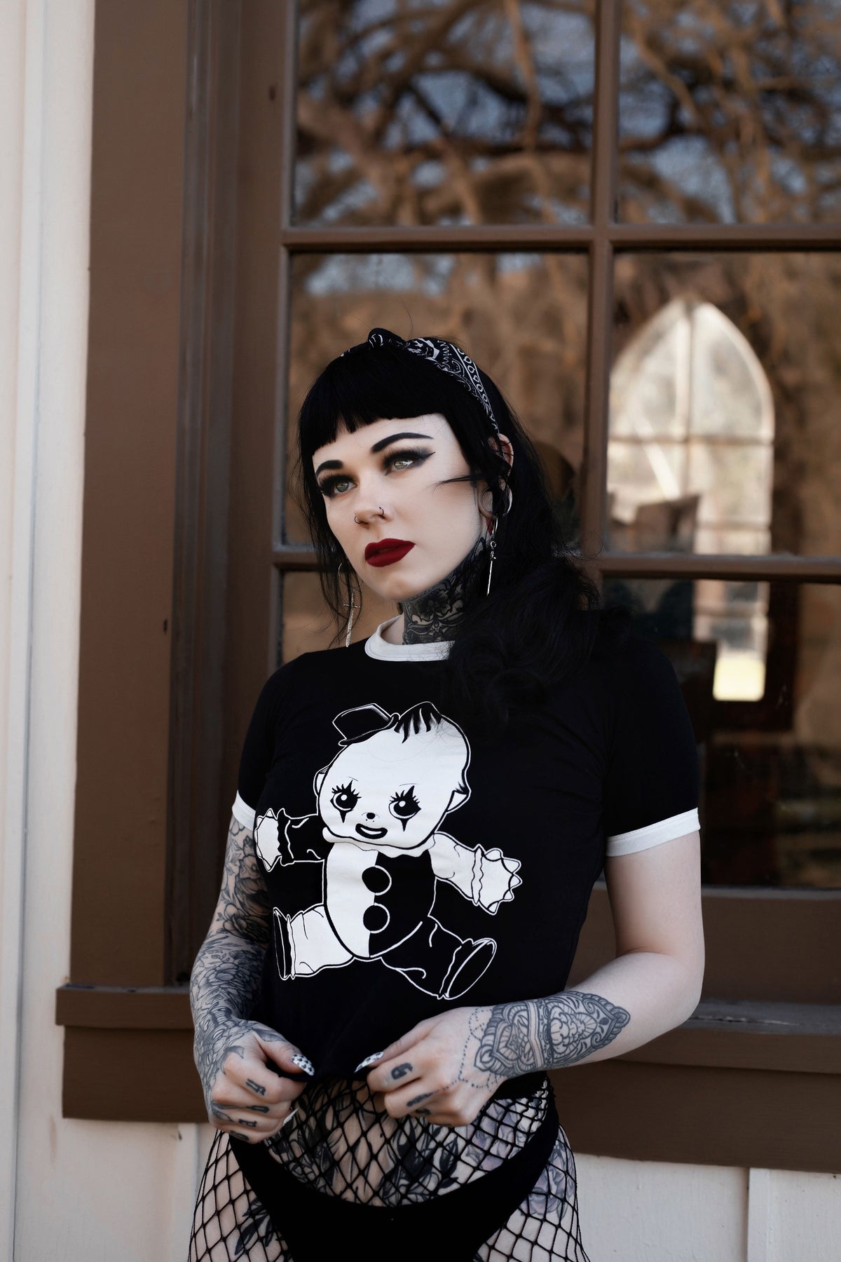 Art The Clown Kewpie Ringer Tee