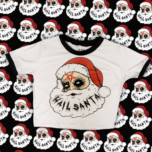Hail Santa Ringer Tee