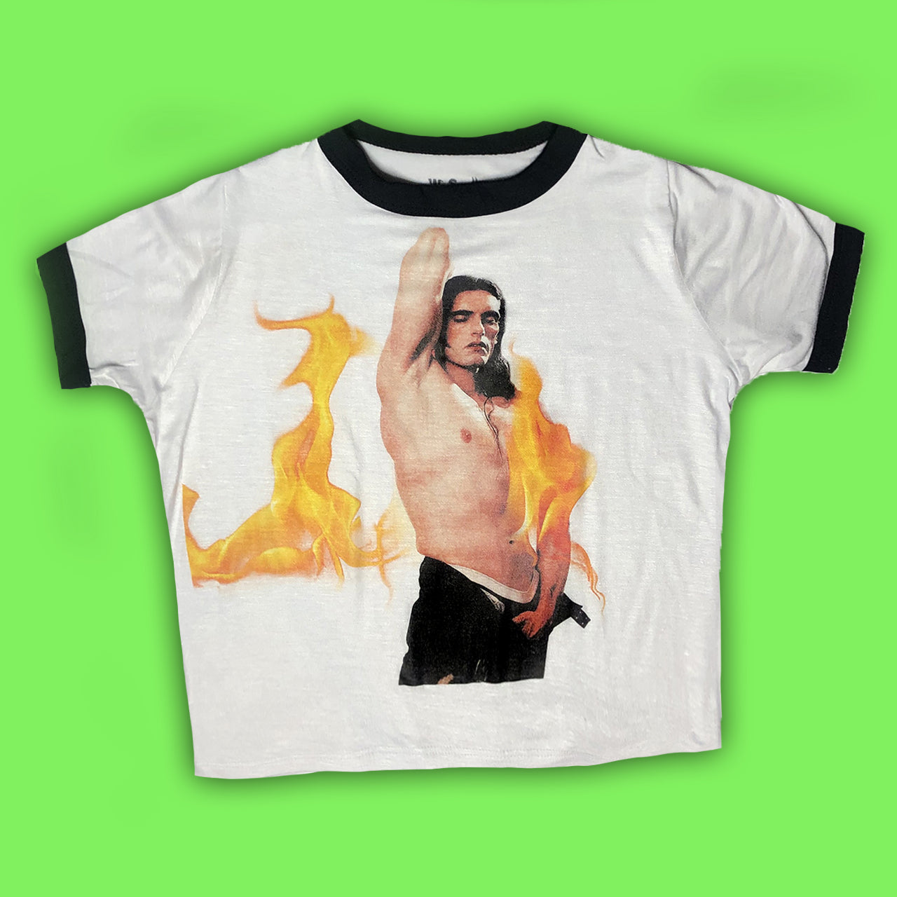 Peter (Fire Flames) Ringer Tee - Vera's Eyecandy